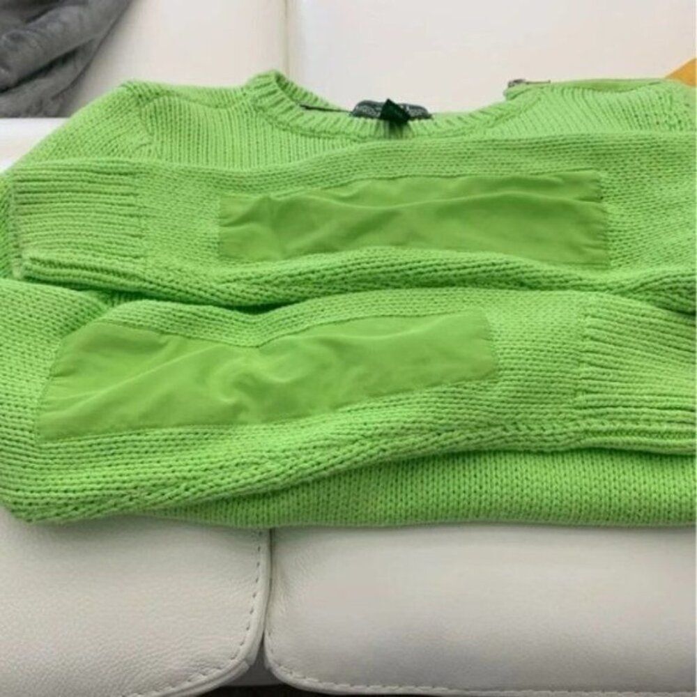 Ralph Lauren Active Women Green Long Sleeve Sweater Size M - Picture 7 of 8